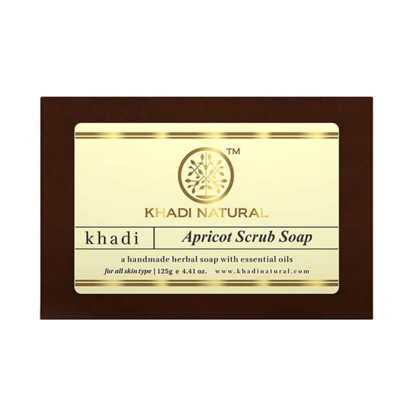 Khadi Natural Apricot Scrub Soap (125g) - Khadi Natural