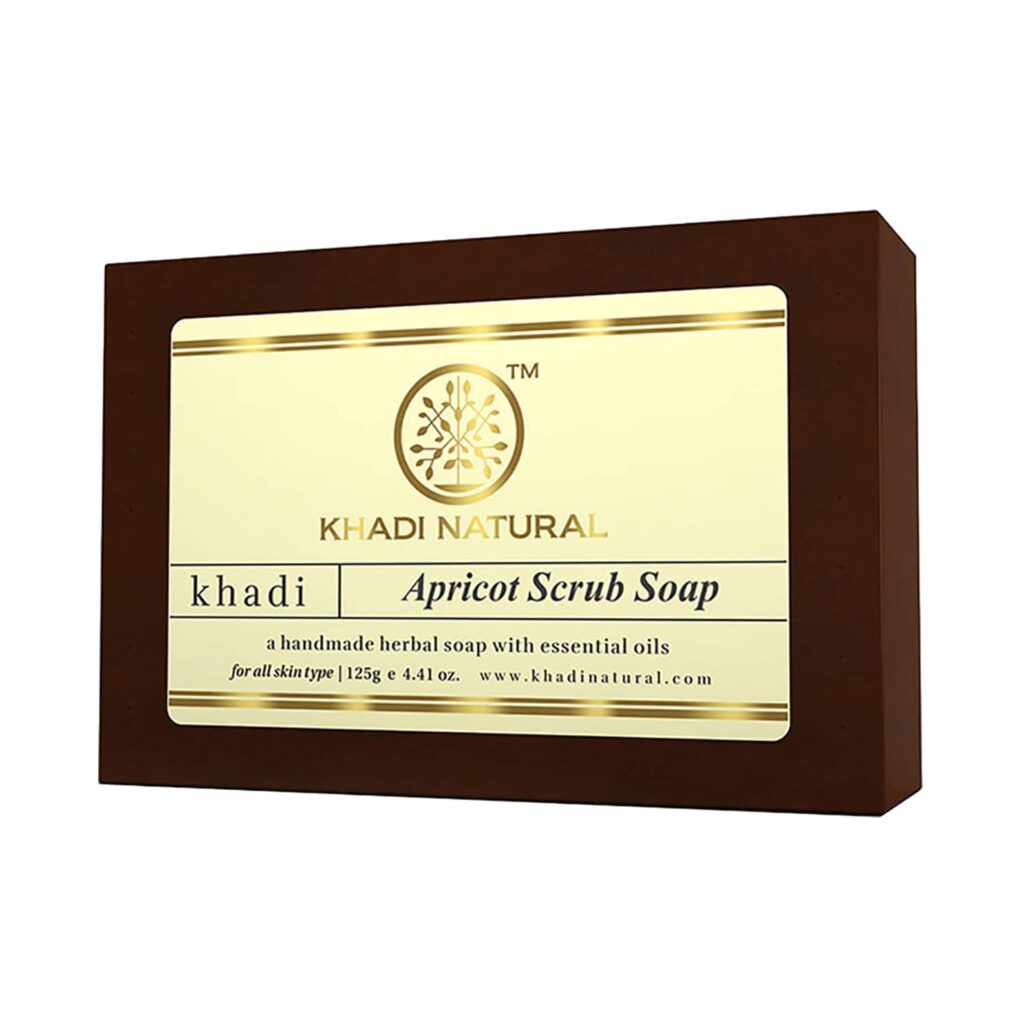 Khadi Natural Apricot Scrub Soap (125g) - Khadi Natural