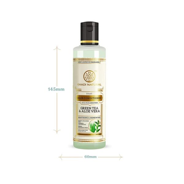 Khadi Natural Green Tea Aloe Vera Hair Conditioner (210ml) - Khadi Natural