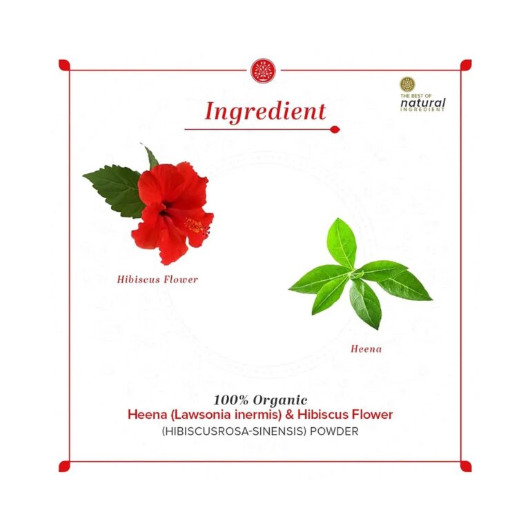 Khadi Natural Henna & Hibiscus Flower Organic Powder (100g) - Khadi Natural