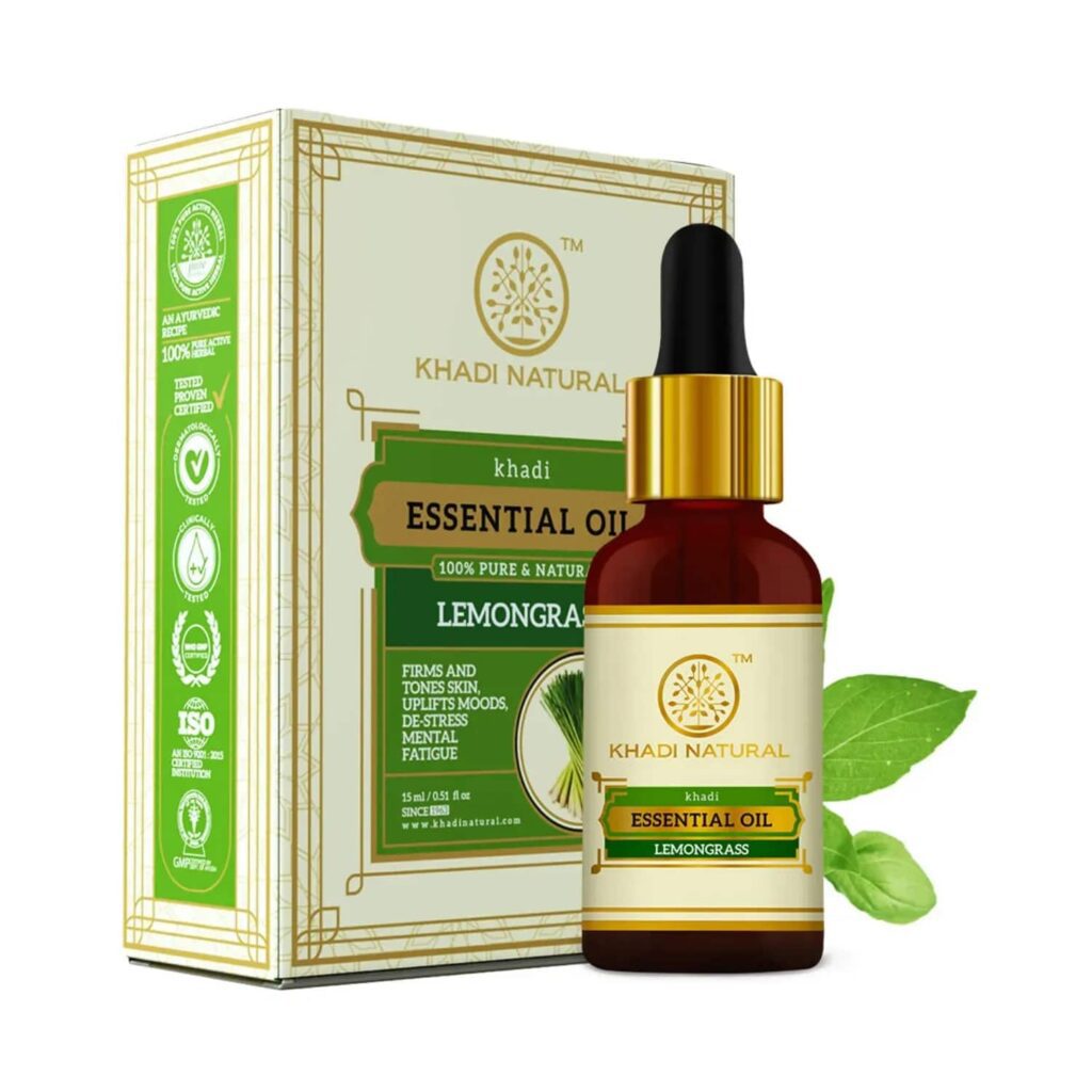 Khadi Natural Lemongrass Essential Oil (15ml) - Khadi Natural