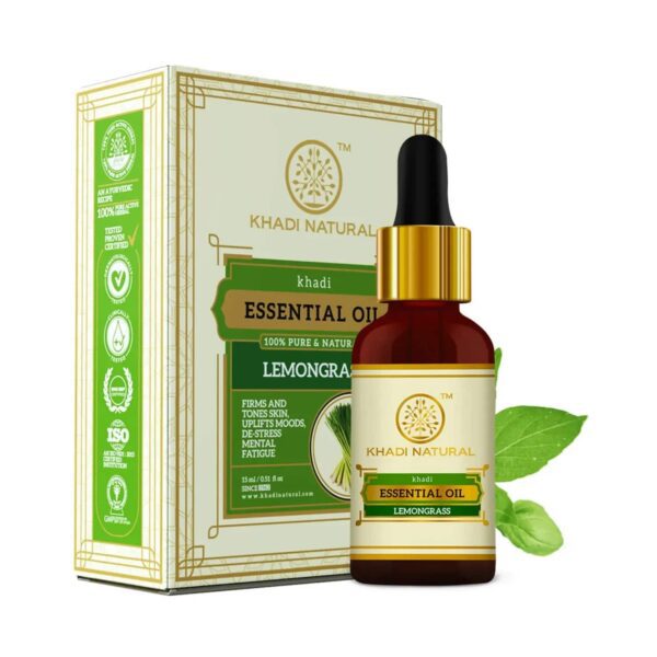 Khadi Natural Lemongrass Essential Oil (15ml) - Khadi Natural