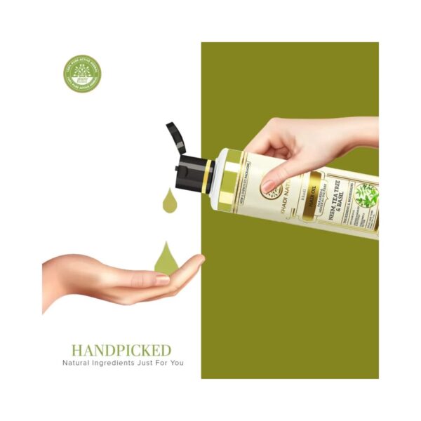 Khadi Natural Neem Tea Tree & Basil Hair Oil (210ml) - Khadi Natural