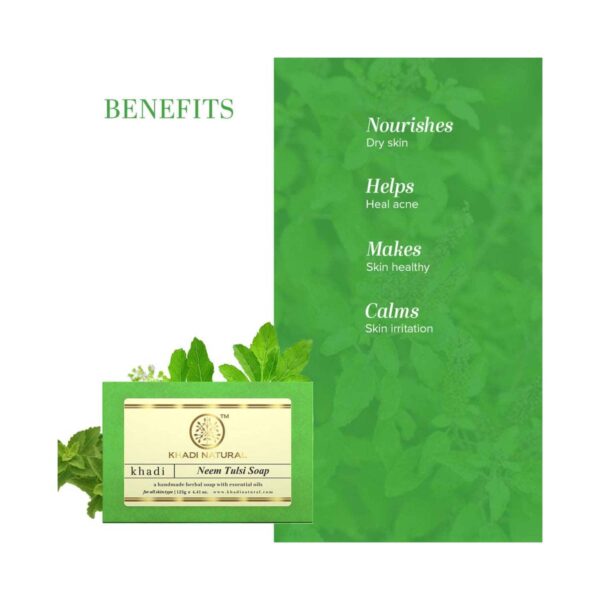 Khadi Natural Neem Tulsi Soap (125 g) - Khadi Natural