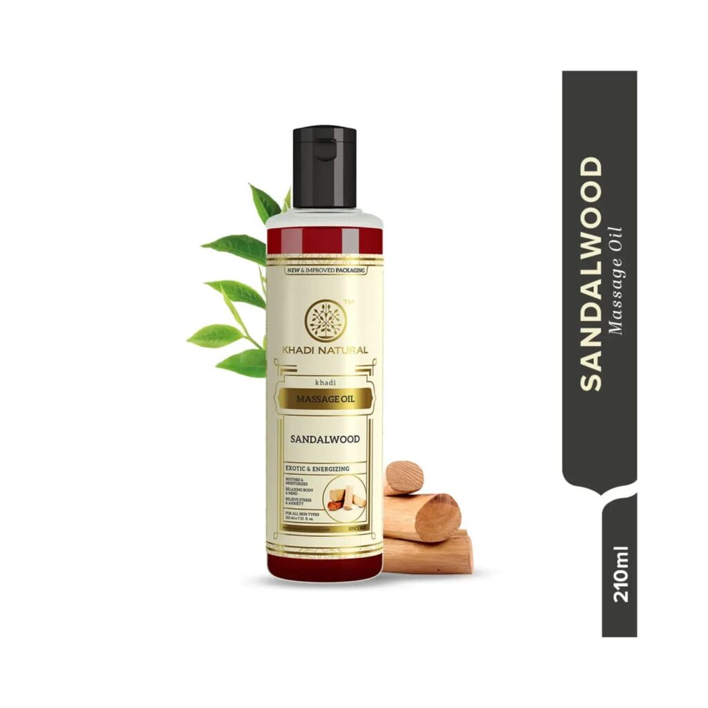 Khadi Natural Sandalwood Massage Oil (210ml) - Khadi Natural