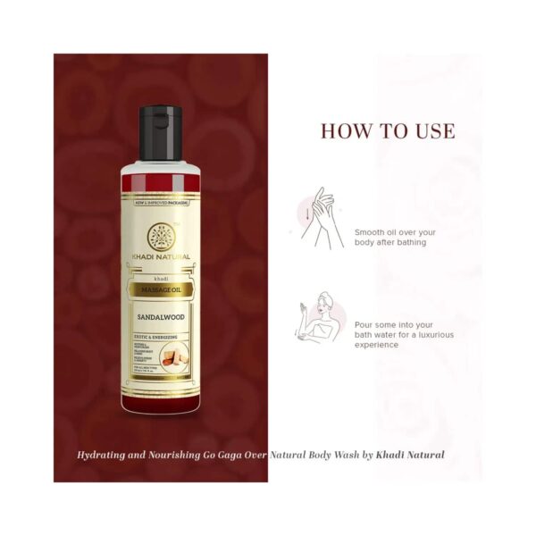 Khadi Natural Sandalwood Massage Oil (210ml) - Khadi Natural