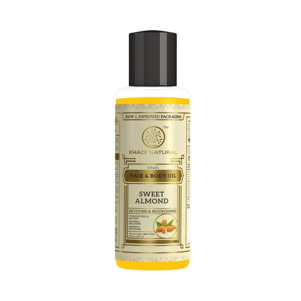 Khadi Natural Sweet Almond Hair Oil (100ml) - Khadi Natural