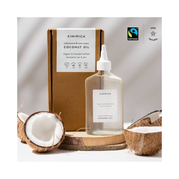 Kimirica 100% Pure Cold Pressed Coconut Oil for Hair & Skin Moisturizing & Nourishing (270 ml) - Kimirica