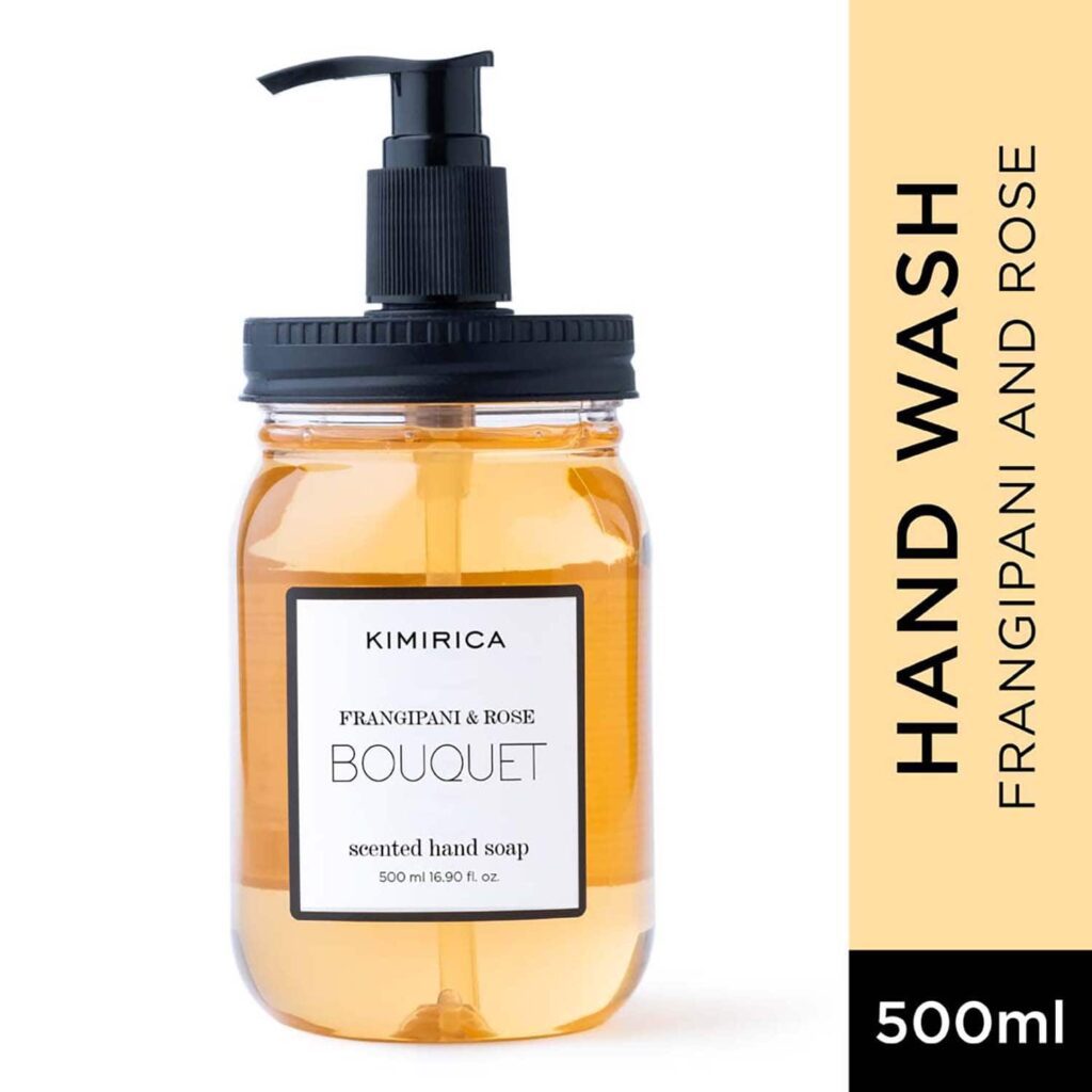 Kimirica Bouquet Luxury Hand Wash With Goodness Of Frangipani And Rose SLS & Paraben Free (500 ml) - Kimirica