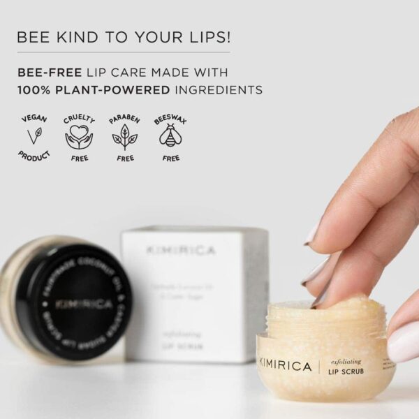 Kimirica Coco Sugar Lip Scrub for Dry and Sun Parched Lips (15 g) - Kimirica