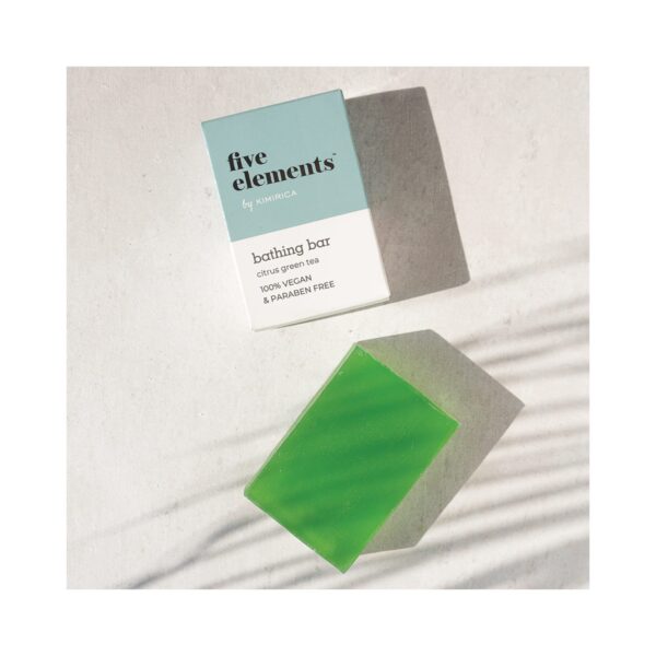 Kimirica Five Elements Bathing Soap Bar Citrus Green Tea For Deep Cleansing All Skin Type (100 g) - Kimirica