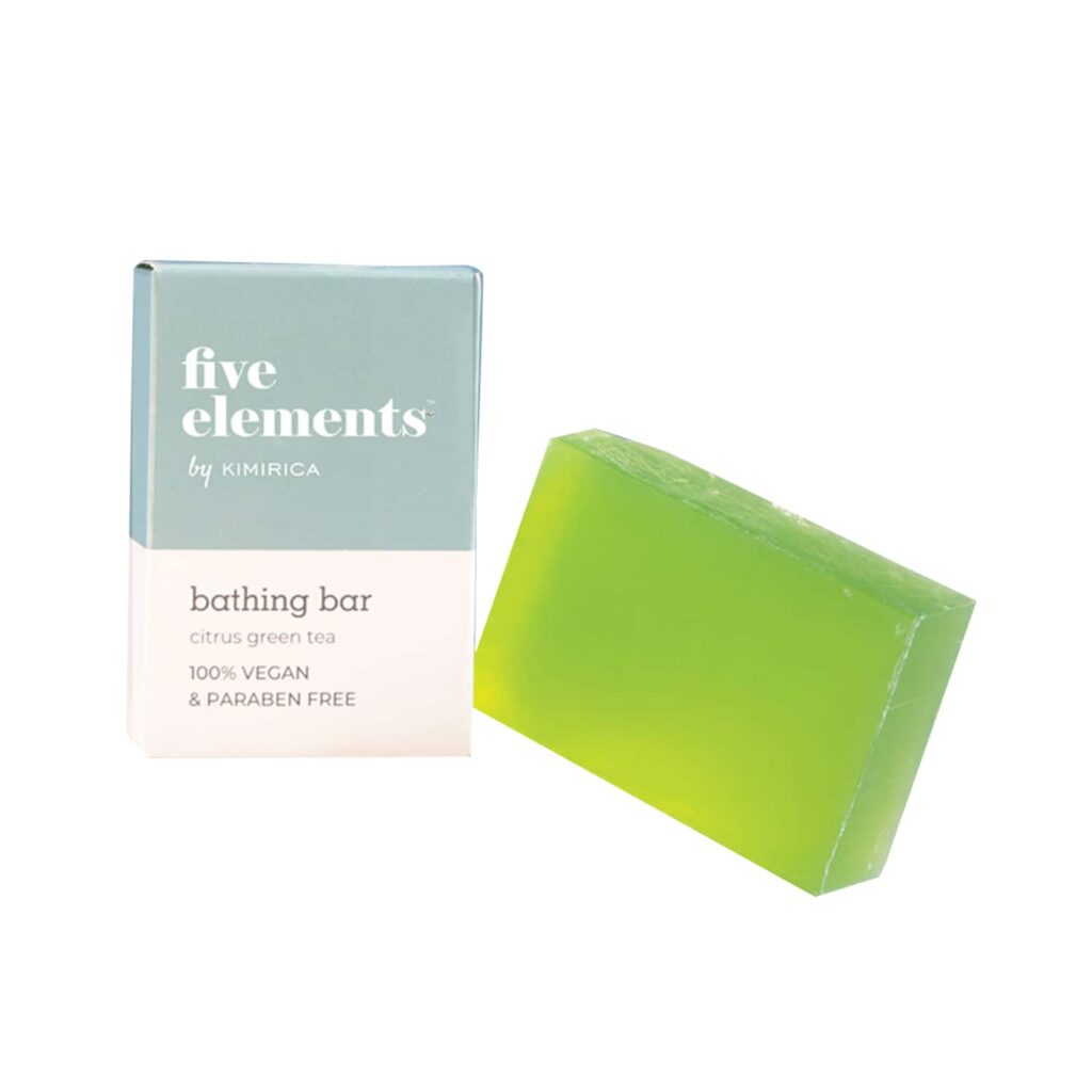 Kimirica Five Elements Bathing Soap Bar Citrus Green Tea For Deep Cleansing All Skin Type (100 g) - Kimirica