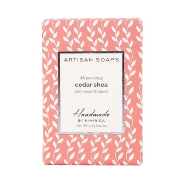 Kimirica Handmade Cedar Shea Artisan Soap with Shea Butter Aloe Vera & Glycerin (100 g) - Kimirica
