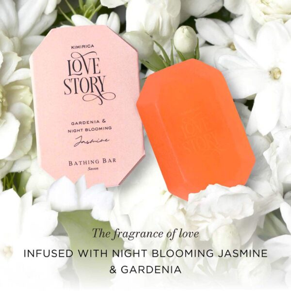 Kimirica Jasmine & Gardenia Luxury Soap Bar for Soft Moisturized Skin with Glycerin (85 g) - Kimirica