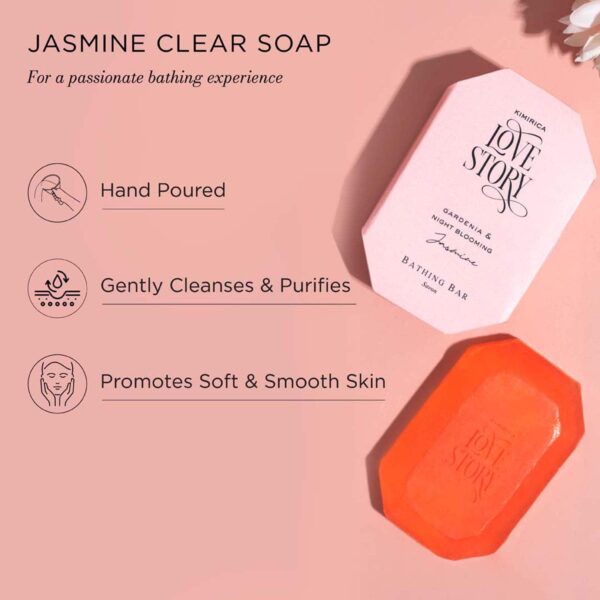 Kimirica Jasmine & Gardenia Luxury Soap Bar for Soft Moisturized Skin with Glycerin (85 g) - Kimirica