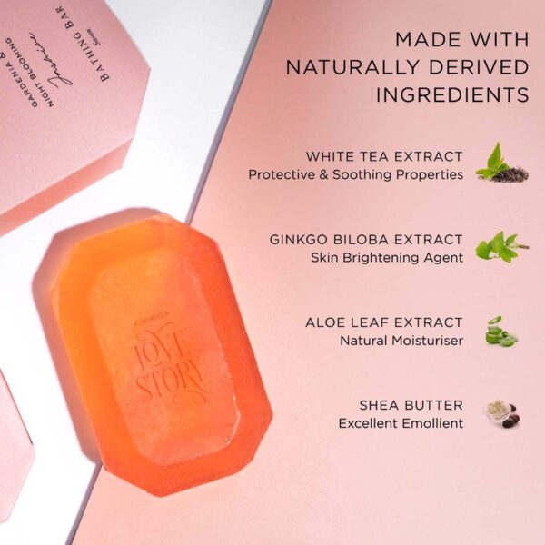 Kimirica Jasmine & Gardenia Luxury Soap Bar for Soft Moisturized Skin with Glycerin (85 g) - Kimirica