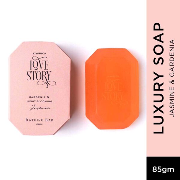 Kimirica Jasmine & Gardenia Luxury Soap Bar for Soft Moisturized Skin with Glycerin (85 g) - Kimirica