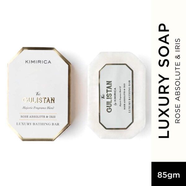 Kimirica Rose Absolute & Iris Luxury Soap Bar Enriched with Shea Butter & Rose Water (85 g) - Kimirica
