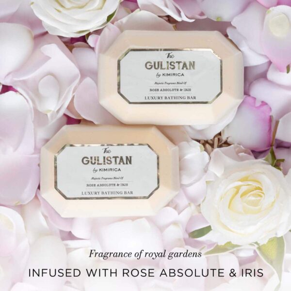 Kimirica Rose Absolute & Iris Luxury Soap Bar Enriched with Shea Butter & Rose Water (85 g) - Kimirica