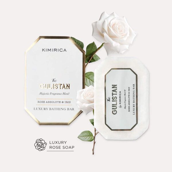 Kimirica Rose Absolute & Iris Luxury Soap Bar Enriched with Shea Butter & Rose Water (85 g) - Kimirica