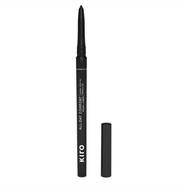 Kiro All-Day Comfort Kajal Liner, Carbon Black, 0.35g, Smudgeproof & Transferproof Eye Kajal, Long Lasting, Vegan, No Parabens, Jojoba Seed & Marula Oil, Non Toxic Kajal for Eye