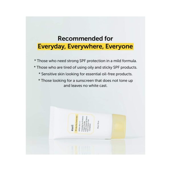 Klairs All-Day Airy Sunscreen SPF 50+ PA++++ (50ml) - Klairs