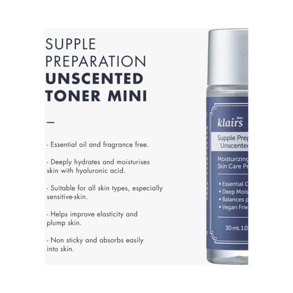 Klairs Supple Preparation Unscented Toner Mini (30ml) - Klairs