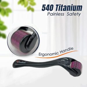 Kostech Derma Roller (KDR) with 540 Titanium Alloy Needles (1.0 mm) For Anti-aging, Wrinkle Remover & Acne & Scar Removal
