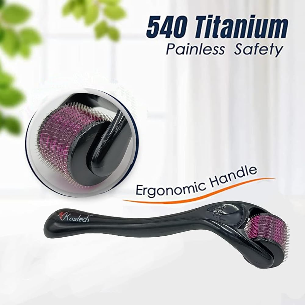 Kostech Derma Roller (KDR) with 540 Titanium Micro Needle - Dermaroller 0.25mm