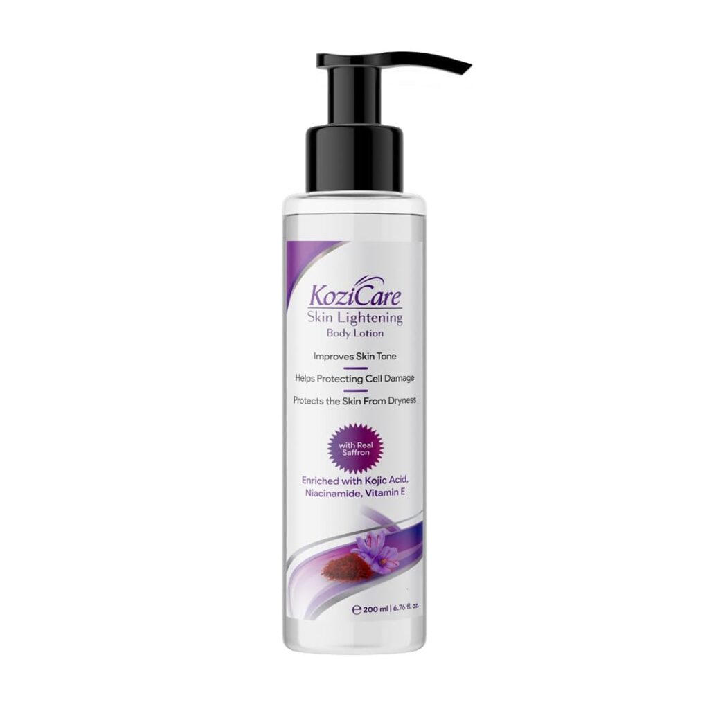 Kozicare Cream Saffron Body Lotion For All Skin Types | Shea Butter Body Lotion, Niacinamide & Kojic Acid Body Lotion | Reduce Dryness & Flakiness | Soft, Supple & Moisturize...