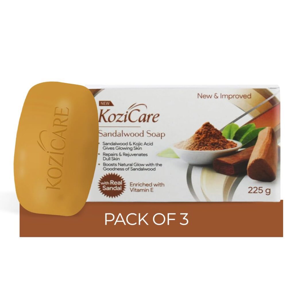 Kozicare Kojic Acid Soap & Glutathione Soap | Sandal Soap | Body Tan Removal Soap & Detan Soap | Sandalwood Ghar Ka Soap | Natural Soap | Soaps for Bath | Bath Soap Combo Offers...