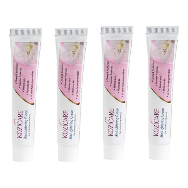 Kozicare Skin Lightening Non-Sticky Cream Lotion | Enriched with 3% Kojic Acid, 1% Alpha Arbutin, 1% Glutathione, 2% Niacinamide, 2% Vitamin C | Best for Melasma, Pigmentation,...