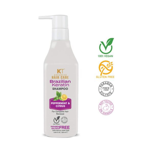 KT Professional Advanced Hair Care Brazilian Keratin shampoo,Conditioner & Botanical rose oil Combo - KT Professional