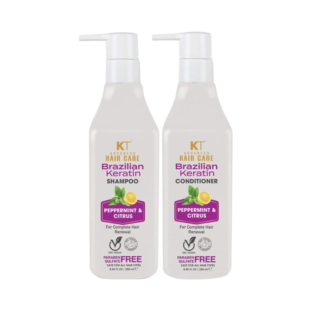 KT Professional Advanced Hair Care Brazilian Keratin shampoo & Conditioner (250 ml) (Pack of 2) Combo - KT Professional