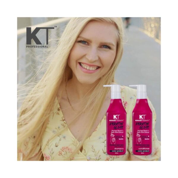 KT Professional Keratin Gloss Damage Repair & Split End Control Conditioner (250ml) - KT Professional