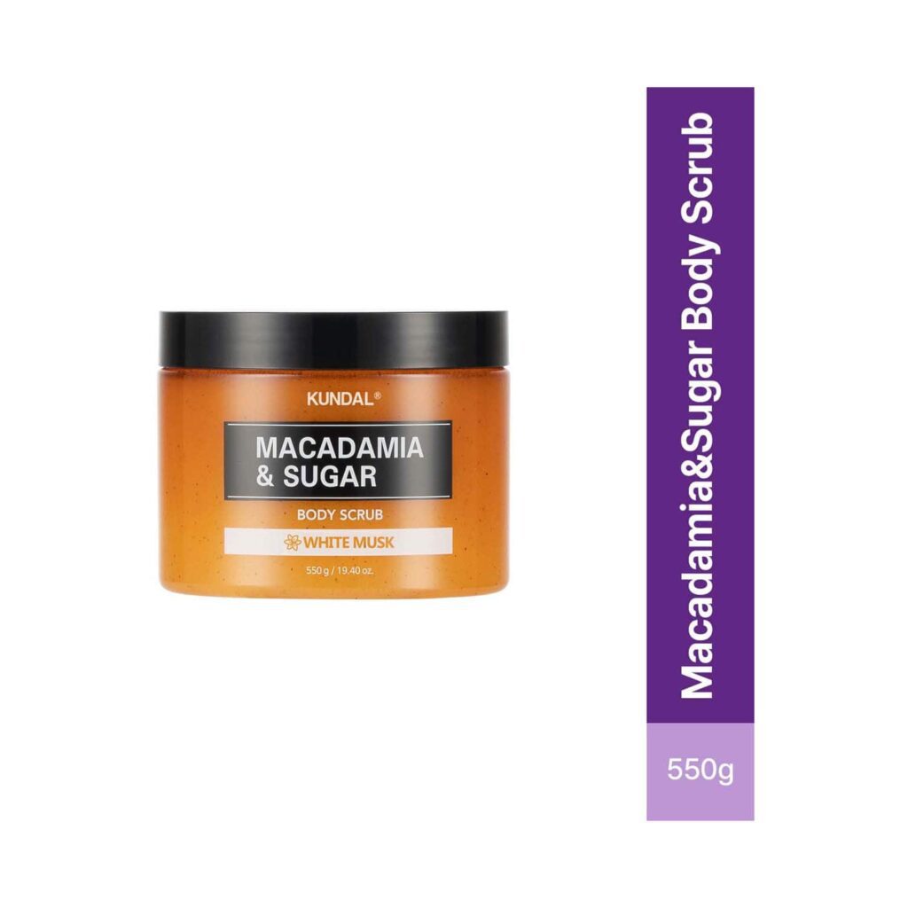 Kundal White Musk Macadamia & Sugar Body Scrub (550g) - Kundal