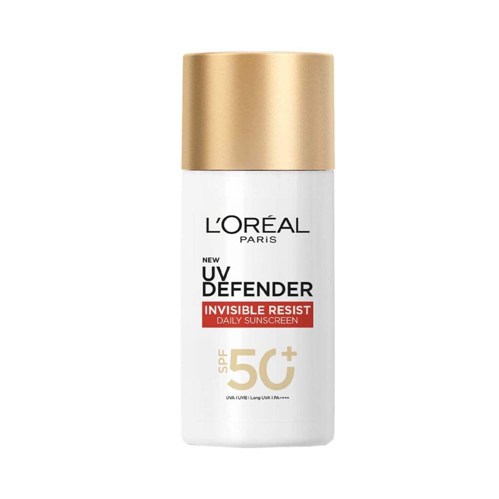 L’Oreal Paris Uv Defender Invisible Resist Daily Sunscreen SPF50+ PA++++ Lightweight (50 ml) - L'Oreal Paris