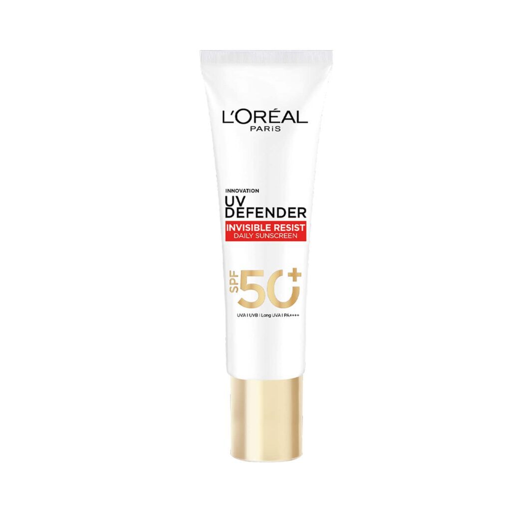 L’Oreal Paris Uv Defender Invisible Resist Daily Sunscreen SPF50+ PA++++ Lightweight (30 ml) - L'Oreal Paris