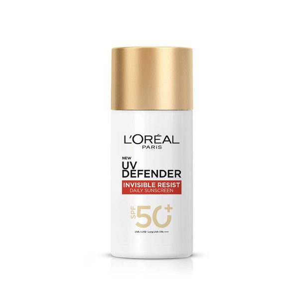 L’Oreal Paris Uv Defender Invisible Resist Daily Sunscreen SPF50+ PA++++ Lightweight, 50 ml
