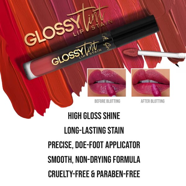 L.A. Girl Glossy Tint Lip Stain - GLC709 Addict (2.9g) - L.A. Girl