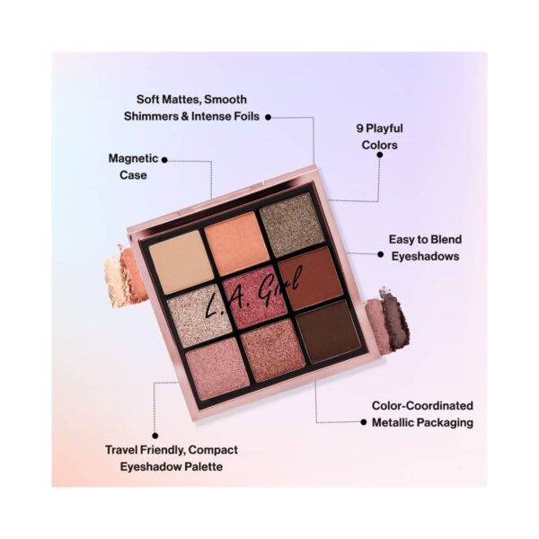 L.A. Girl Keep It Playful 9 Color Eyeshadow Palette - GES434 Playmate (14g) - L.A. Girl