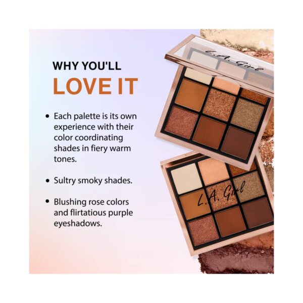 L.A. Girl Keep It Playful 9 Color Eyeshadow Palette - GES435 Foreplay (14g) - L.A. Girl
