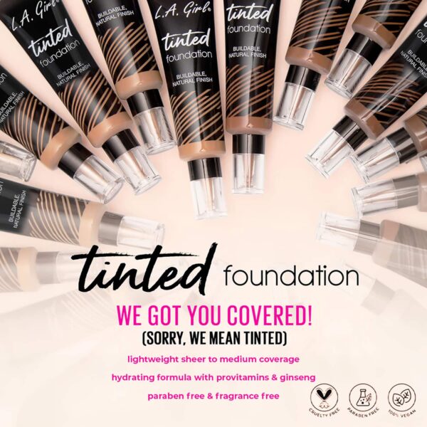 L.A. Girl Tinted Foundation - Medium Beige (30ml) - L.A. Girl