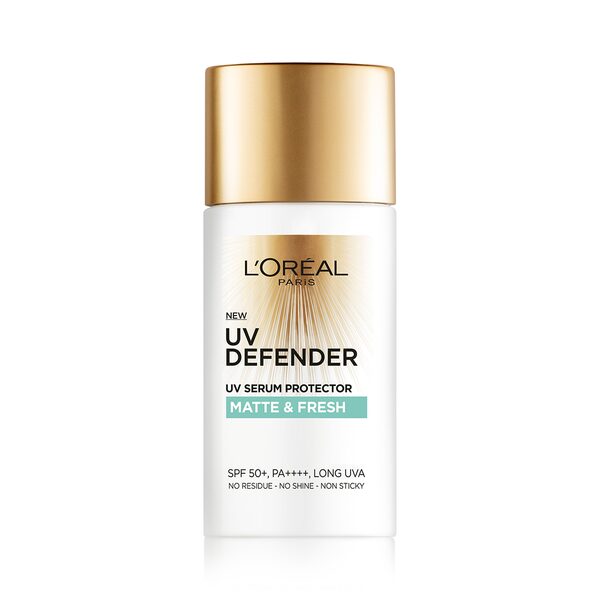 Lâ€™OrÃ©al Paris UV Defender Serum Protector Sunscreen SPF 50 PA+++, Matte & Fresh, 50 ml | Lightweight Matte Sunscreen For Oily Skin | UVA & UVB Protection, 50 ml