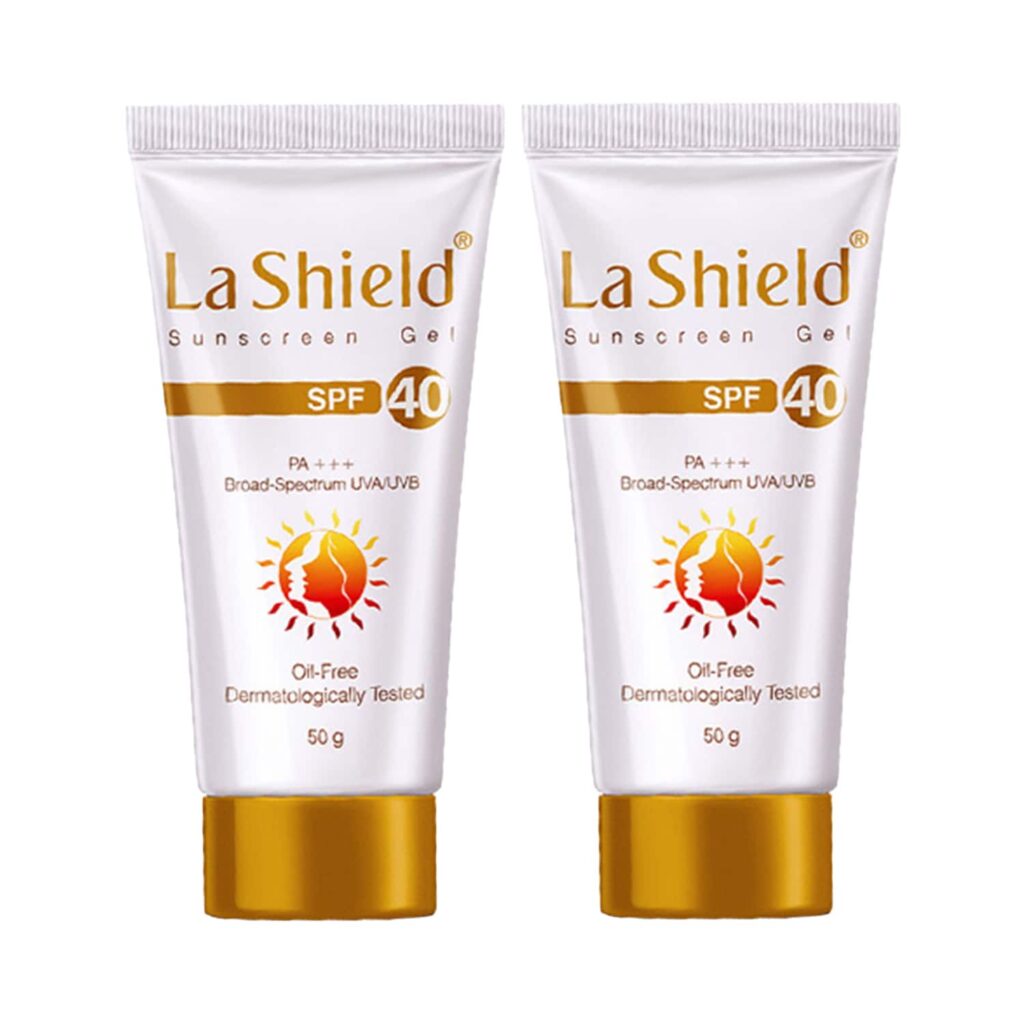 La Shield Anti Acne SPF 40+ & PA+++ Sunscreen Gel Pack of 2 (60 g) Combo - La Shield