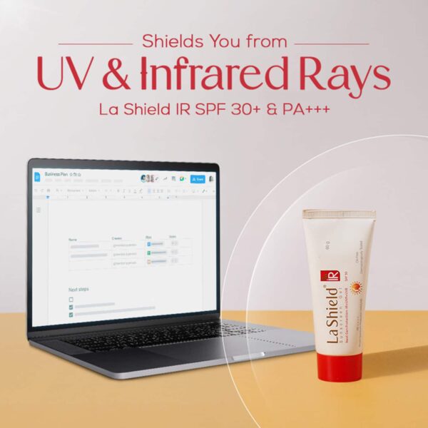 La Shield IR SPF 30+ & PA+++ Sunscreen Gel (60g) - La Shield