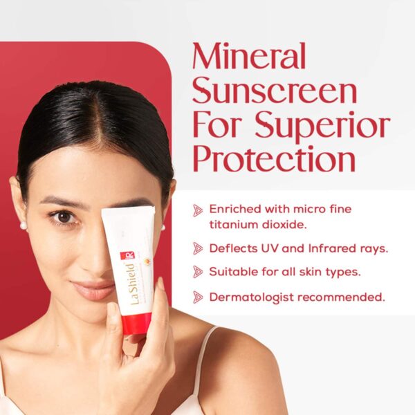 La Shield IR SPF 30+ & PA+++ Sunscreen Gel (60g) - La Shield