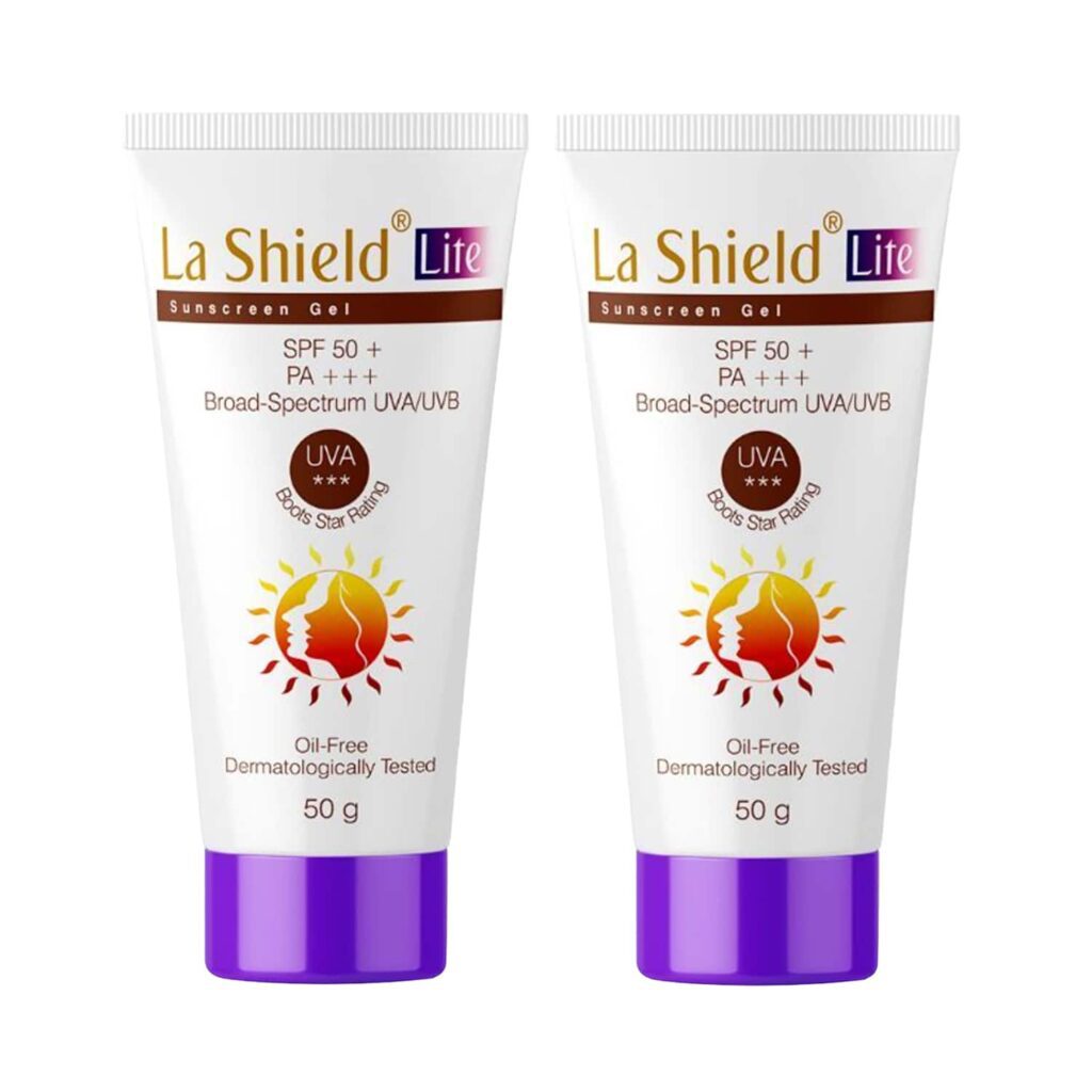 La Shield Lite SPF 50+ & PA+++ Sunscreen Gel Pack of 2 (50 g) Combo - La Shield