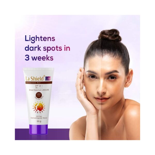 La Shield Lite SPF 50+ & PA+++ Sunscreen Gel Pack of 2 (50 g) Combo - La Shield