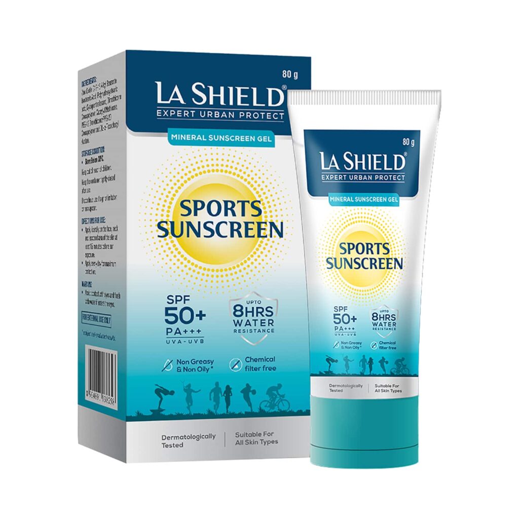 La Shield Mineral Sports Sunscreen Gel SPF 50+ PA+++ (80g) - La Shield